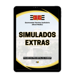 + 2 Simulados Extras (TJ-SP - Escrevente)